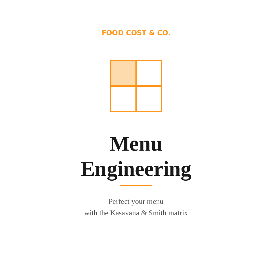 Menu Engineering - FoodCost&Co